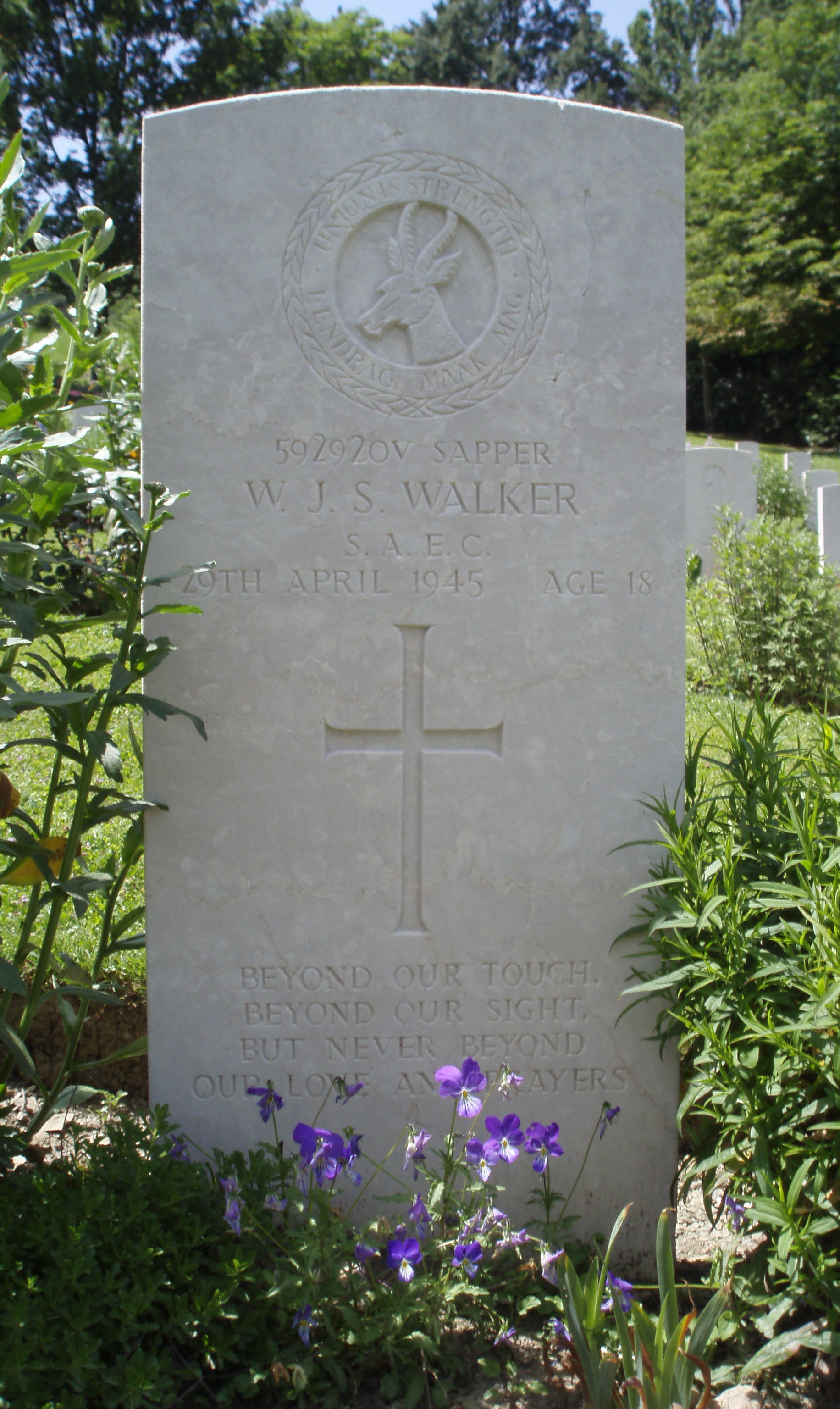 Photo from /search/photos/Italy/CASTIGLIONE SOUTH AFRICAN CEMETERY/CASTIGLIONE SOUTH AFRICAN CEMETERY_Walker_W_J_S.JPG
